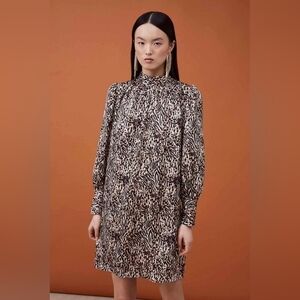 Suncoo Ciara Leopard Print Fluid Dress
